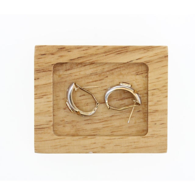 Ruby Earrings 14k Two-Toned Gold, 2 Pieces For Sale - Image 4 of 4