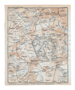 1911 Southwest London Map From Travel Guide