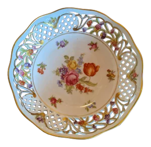 Antique Meissen Hand-Painted Bowl