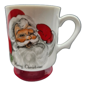 Vintage Lefton Santa Claus Pedestal Footed Coffee Mug