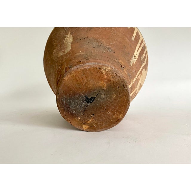 Turkish Glazed Terracotta Oil Pot Urn For Sale - Image 9 of 9