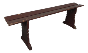 Vintage French Pine Bench, 1960s