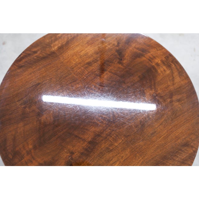 Tripod Coffee Table in Varnished Mahogany, 1960s For Sale - Image 13 of 17