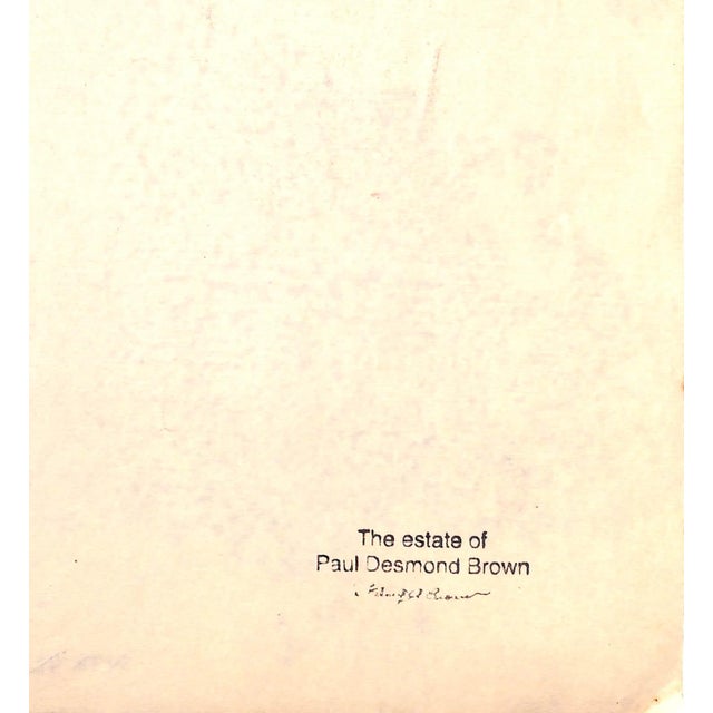 Art Sz: 11"H x 8 3/8"W 1944 Provenance stamp on verso: The Estate of Paul Desmond Brown *Book sold separately*