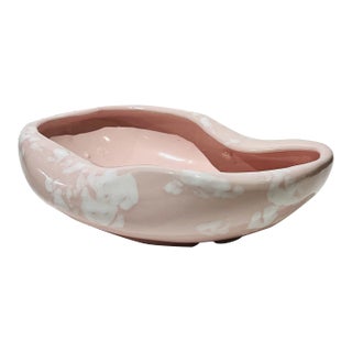 Vintage McCoy Pink and White Organic Bowl Serveware For Sale