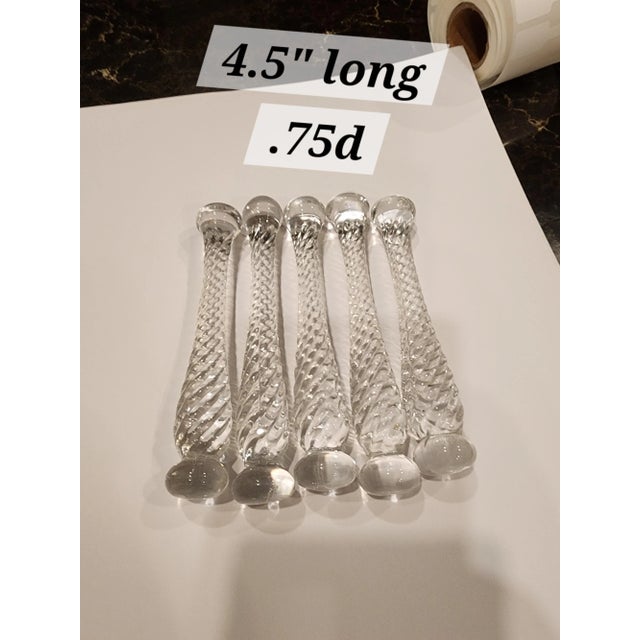 Art Deco Cambridge Glass Cocktail Muddlers For Sale - Image 3 of 8