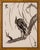A refined and balanced set of three modernist Asian ink drawings on paper, this framed triptych features expressive...