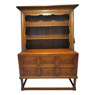 1920s Erskine-Danforth "Danersk" Hand-Painted Welsh Dresser Hutch, Model 1006 For Sale