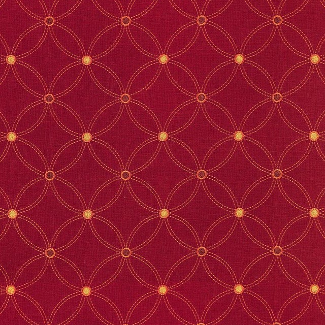 Sample - Schumacher Nexus Embroidery Fabric in Persimmon For Sale