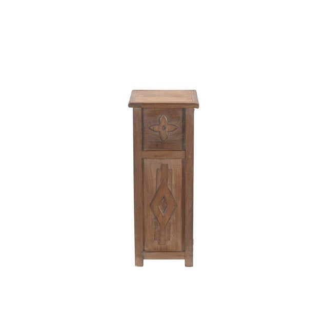 Farmhouse Vintage Indian Teakwood Display Stand/Side Table, Mid-Century For Sale - Image 3 of 3
