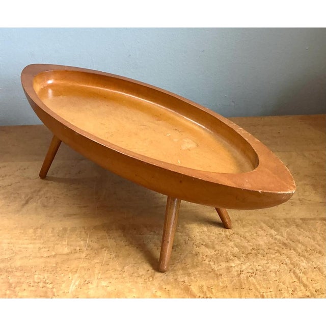 Vintage Mid-Century Modern Wood Bowl For Sale In West Palm - Image 6 of 12