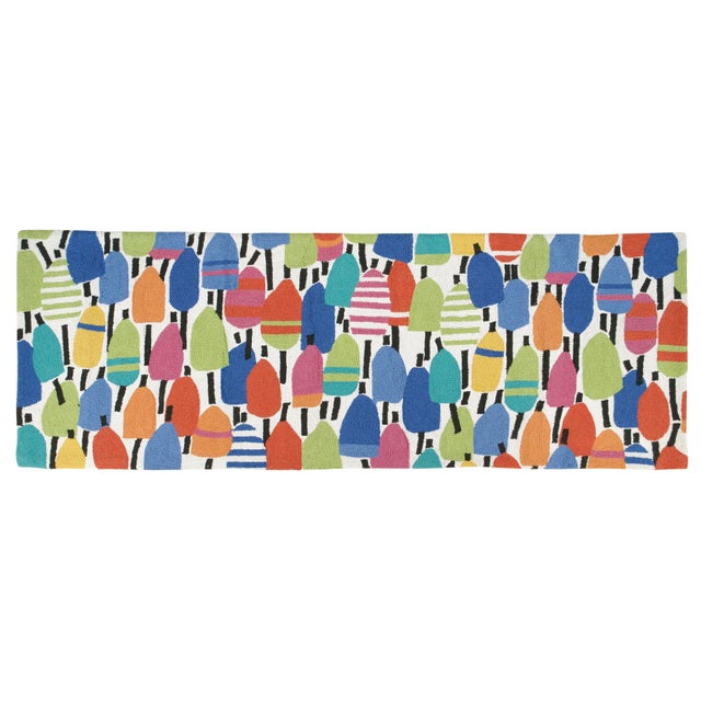 100% wool hooked accent runner rug. Size: 30" x 84". Care Instructions: Spot Clean.