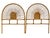 Pair of rattan and bamboo headboards from the 1960s. French work from the south of France. Height 119 cm by 190 cm wide...