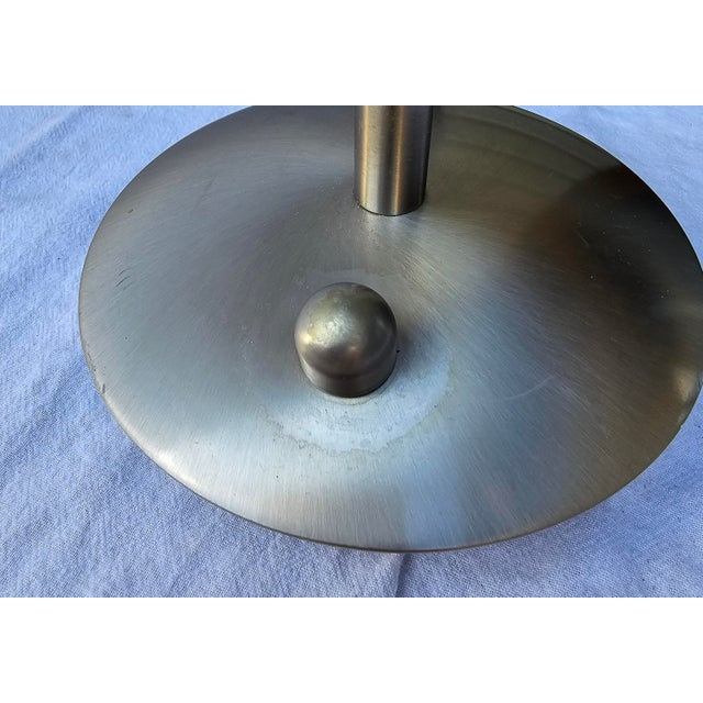 Silver Vintage Levenger Well Read Gooseneck Table Lamp With Dimmer For Sale - Image 8 of 9