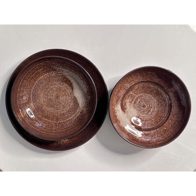 Ceramic Set of Bowls and Large Plate by Serocka, Germany, 1970s, Set of 3 For Sale - Image 10 of 11