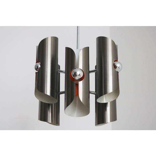 Stunning vintage polam-bielsko d-156 chandelier, manufactured in poland during the 1960s–1970s. A striking example of...
