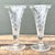 Transparent Vintage Etched Glass Trumpet Vases - A Pair For Sale - Image 8 of 12