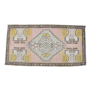 Handknotted Vintage Yastik Rug For Sale