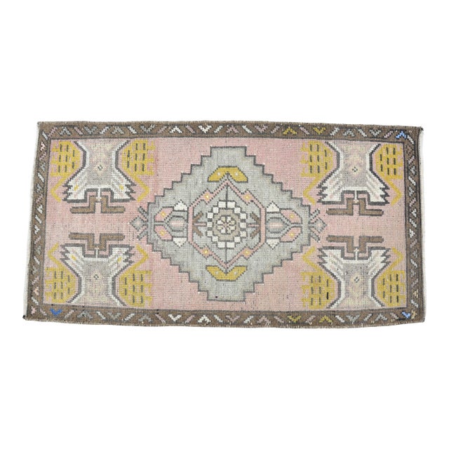 Handknotted Vintage Yastik Rug For Sale