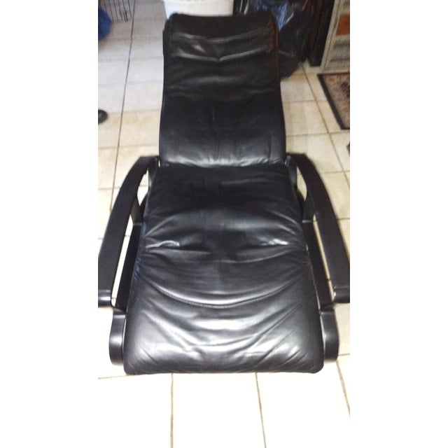 Mid-Century Modern 1980's Porsche Leather Recliner Chair Ip84s For Sale - Image 3 of 9