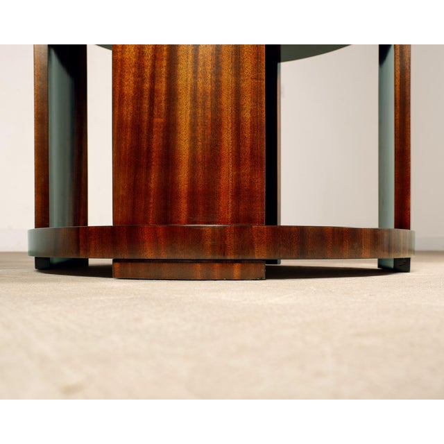 Ralph Lauren Italian Mahogany Round Modern Drum Table For Sale - Image 10 of 18