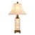 Vintage French Neoclassical Illuminated Crystal Table Lamp With Cream Bell Shade For Sale