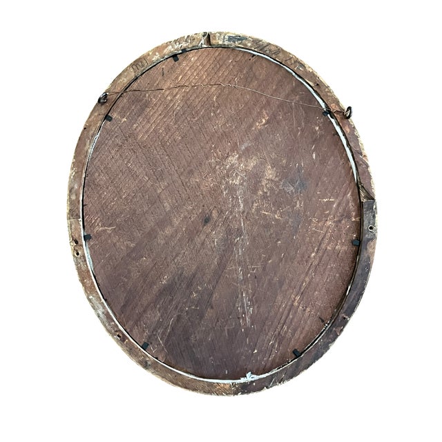 Antique Oval Framed Hand-Painted Geranium Study on Linen For Sale - Image 9 of 10