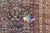 Textile 1900s Antique Allover Blue Maroon Floral Design Hand-Knotted Rug - 8’7” X 12’8” For Sale - Image 7 of 10