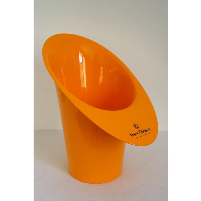 Large Vintage Orange Veuve Clicquot Champagne Bucket For Sale - Image 9 of 9