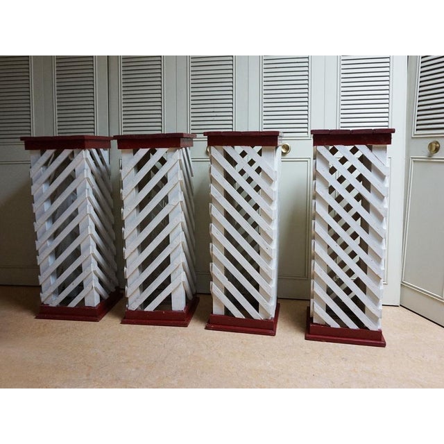 Vintage Wooden Columns, 1950s, Set of 4 For Sale - Image 17 of 17