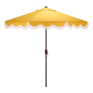 Torsa 9 Ft Crank Umbrella, Yellow/Brown Pole For Sale