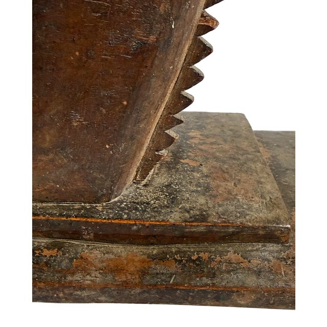 Brown Old Vintage Asante Tribal African Wood Low Stool For Sale - Image 8 of 8