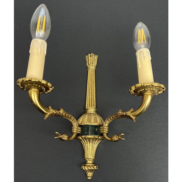 Vintage French Style Wall Sconces, Set of 2 For Sale - Image 10 of 15