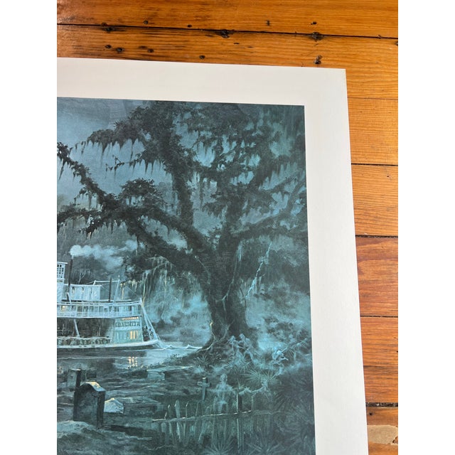 American ‘Ghostly Steamboat’ by Robert M. Rucker - Signed Print For Sale - Image 3 of 8