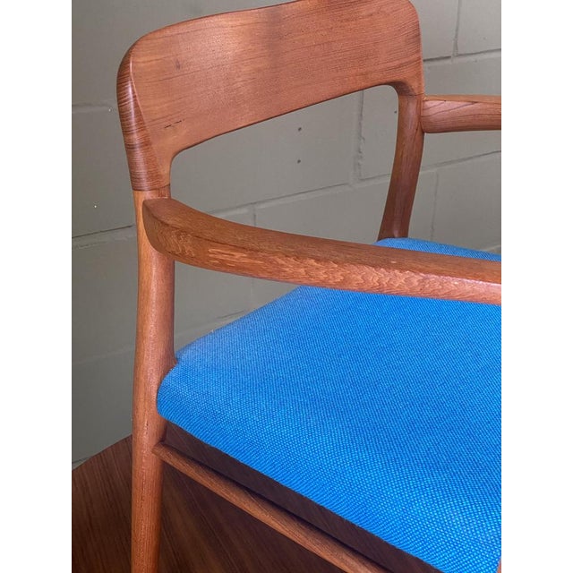 Armchair Model 56 in Teak and Hallingdal by Niels Otto Møller for J. L. Møllers Mobelfabrik, 1960s For Sale - Image 13 of 16