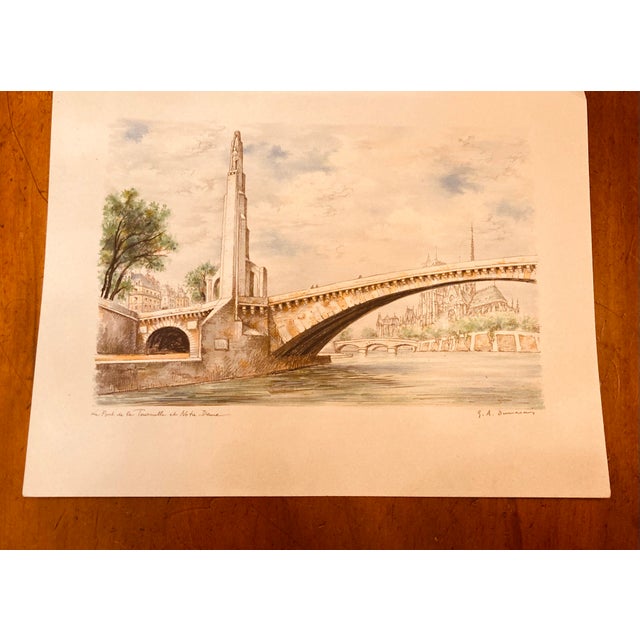 Le Tournelle De Notre Dame Color Print on Paper of Famed Cathedral For Sale - Image 10 of 12