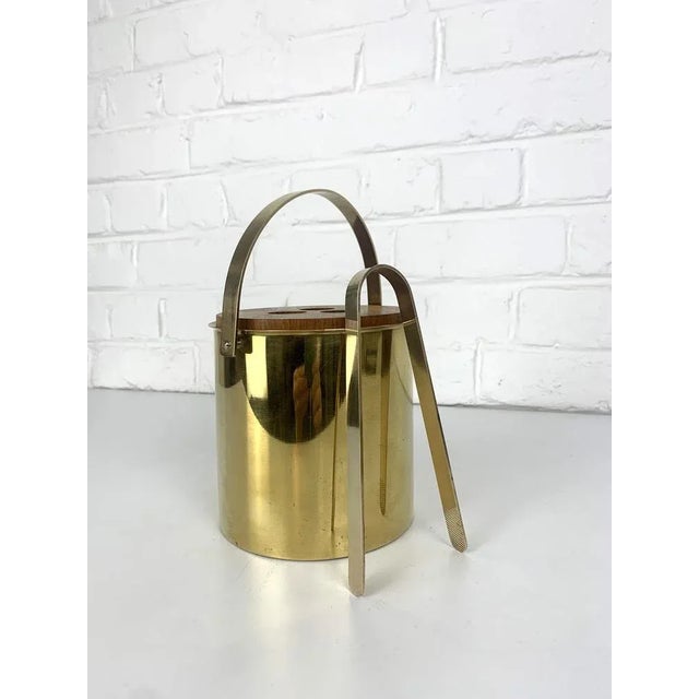 Brass & Teak Ice Bucket and Ice Tong from Stelton Brassware, 1960s, Set of 2 For Sale - Image 12 of 12