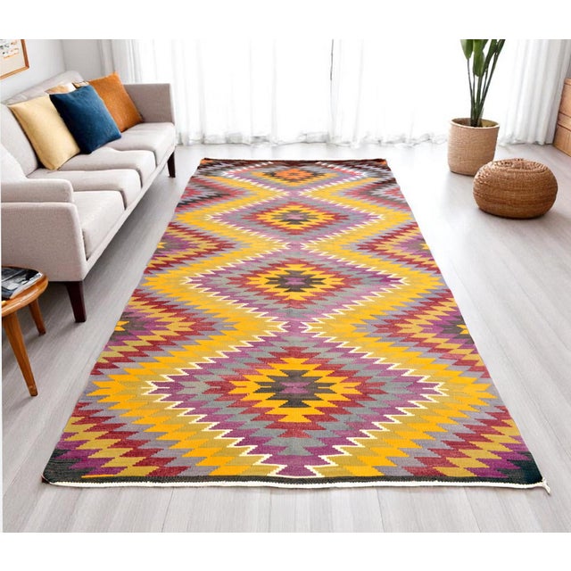 Woven in the Mediterranean region of Anatolia during the 1960s, this exceptional Barak tribe flatweave kilim exemplifies...