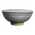 1980s Large Vintage Minimalist Footed Shino Glazed Grayish White Stoneware Bowl For Sale