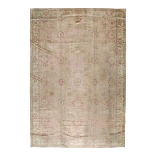 Galerie Shabab Collection Early 20th Century Turkish Oushak Oversize Carpet For Sale