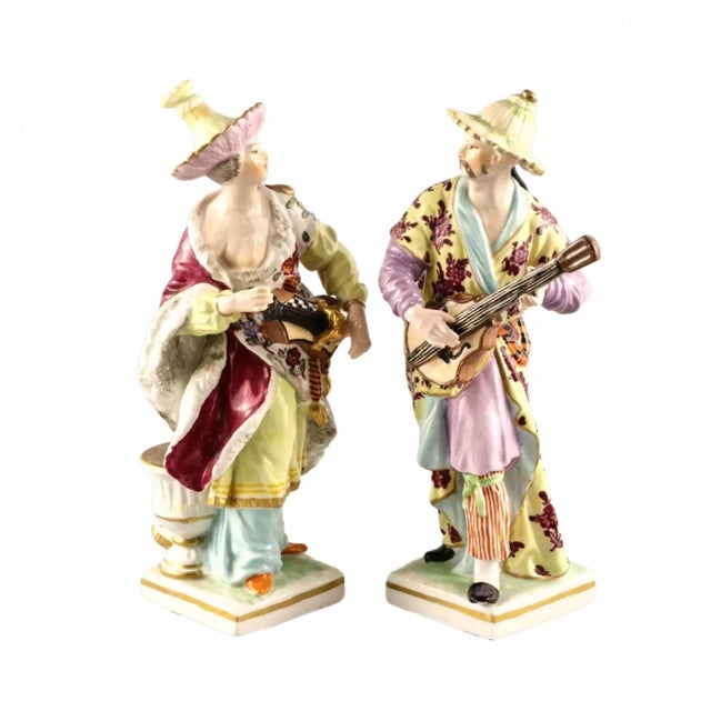 Porcelain Musicians from KPM, Set of 2 For Sale - Image 8 of 8