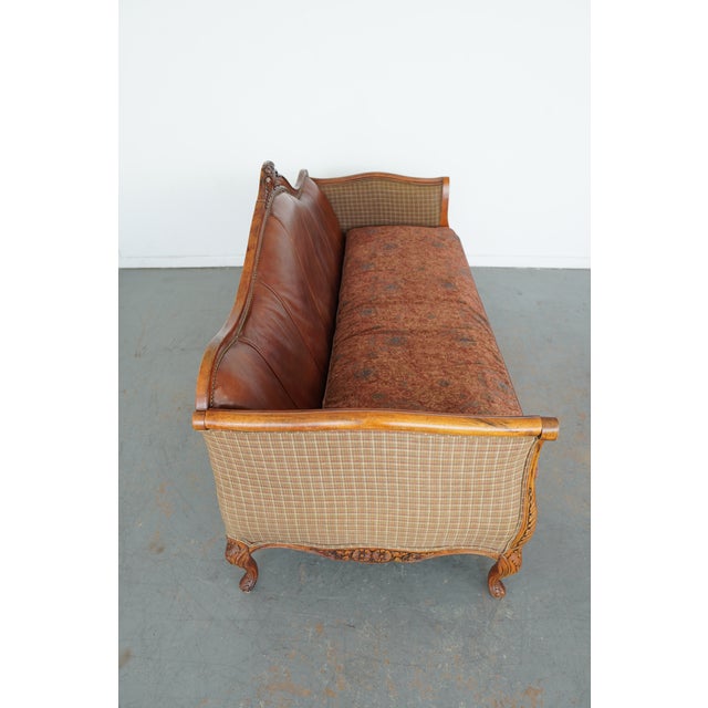 Textile Louis XV–Style Carved Sofa For Sale - Image 7 of 16