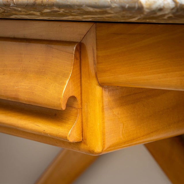 1950s Wall Console with Marble Top, Italy For Sale - Image 9 of 12