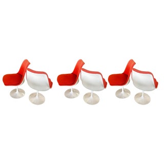 Swivel Chairs attributed to Eero Saarinen for Knoll Inc. / Knoll International, 1970s, Set of 6 For Sale