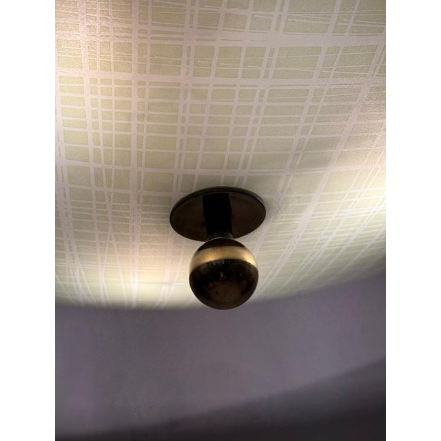 Mid-Century Etched Glass Pendant Lamp, Germany, 1950s For Sale - Image 3 of 18