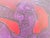 Abstract "Purple Man", an Abstract Nude on Canvas, Signed Guinsberg For Sale - Image 3 of 10