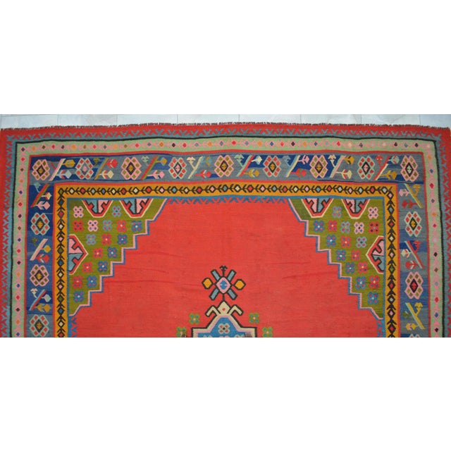 1930s Antique Oushak Rug Turkish Hand Woven Oversized Area Rug - 9′10″ × 12′10″ For Sale - Image 13 of 18