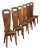 French Sculptural Olive Wood High-Back Chairs in the style of Alexandre Noll, 1960s, Set of 6 For Sale