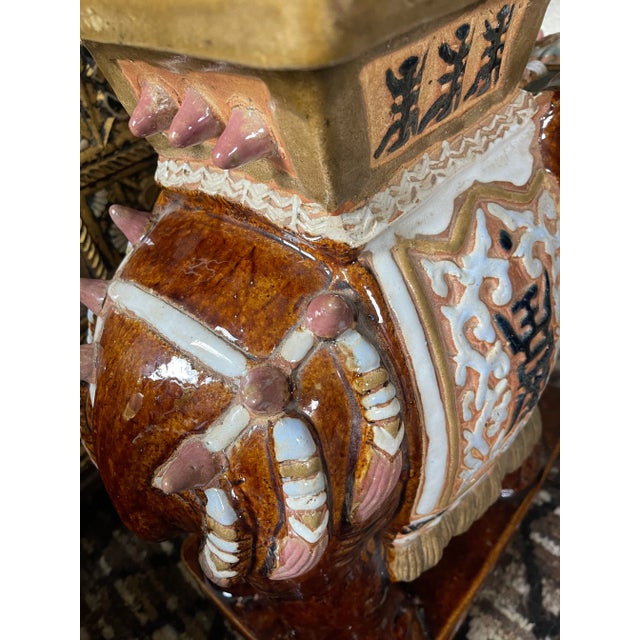 Late 20th Century Ceramic Elephant Garden Stool For Sale - Image 12 of 13