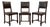 Antique Leather and Oak Studded Back Chairs, 1890s, Set of 3 For Sale